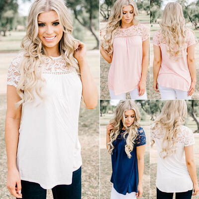 

New Women Summer Lace Vest Top Blouse Casual Tank Tops T-Shirt New