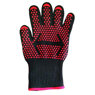 

Heat Resistant Thick Silicone Cooking Baking BBQ Grill Gloves Oven Mittens