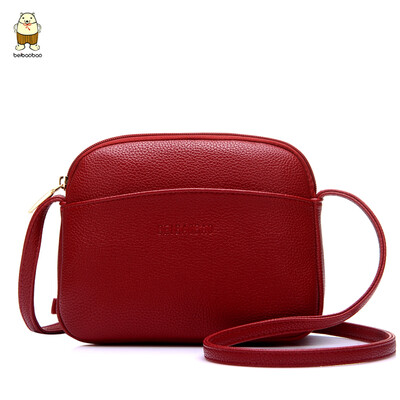 

Womens bag women 2019 new fashion slung bag shoulder soft leather retro pu leather red black bag