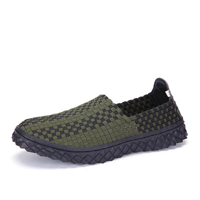 

Hand-knitted shoes mens winter Korean sports shoes womens couples a pedal lazy beanie hollow mens shoes tide