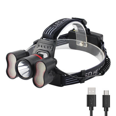 

USB Rechargeable LED Headlamp Headlight Head Lamp Lighting Flashlight Light Control Torch Lantern 18650 Battery Powered