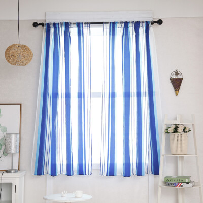 

Window Curtain Modern Striped Sheer Curtain Vertical Window Screening Window Rod Pocket Curtain Panel for Living Room Bedroom Dini