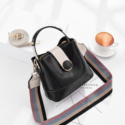 

Summer bucket Lady Bag Fashion Net red small bag broadband slant bag lady Baitao ins