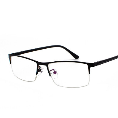 

Anti-blue half frame square frame glasses flat mirror unisex neutral glasses