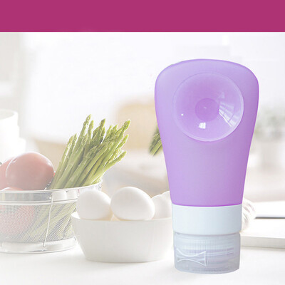 

〖Follure〗Travel Packing Silicone Press Bottles Set Lotion Shampoo Bath Container Blue