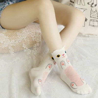 

Gobestart Cute Lovely Cartoon Animal Zoo Women Socks Ladies Girls Cotton Warm Soft Sox