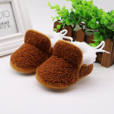 

Autumn Winter Cute Baby Warm Anti-slip Soft Soles Shoes First Walkers Casual Boots Shoes