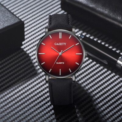 

〖Follure〗Fashion Simple Casual Mens Watch Business Leather With Strap Mens Watch