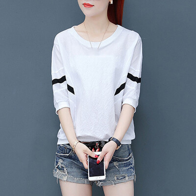 

Women Long Sleeve Women Boho Tunic Blouses Round Neck Loose Casual Tops
