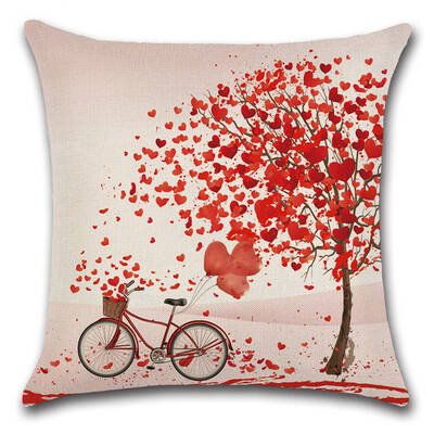 

Autumn Fall Big Tree Pillow Cover Maple Leaf Bicycle Throw Cushion Covers Square Pillow Covers For Sofa Bed Car