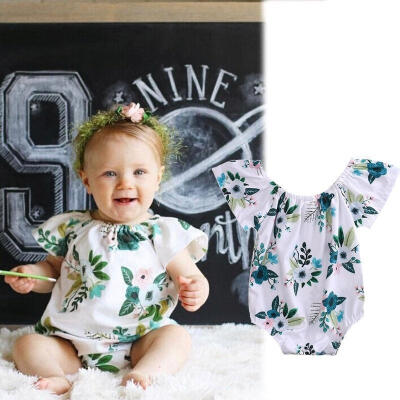 

Fashion Newborn Baby Girl Bodysuit Floral Romper Jumpsuit Outfit Playsuit Clothe