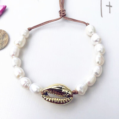 

Puka Natural cowrie Shell necklace women statement pearl baroque bijoux choker necklace Collier de coquillages jewelry 2018