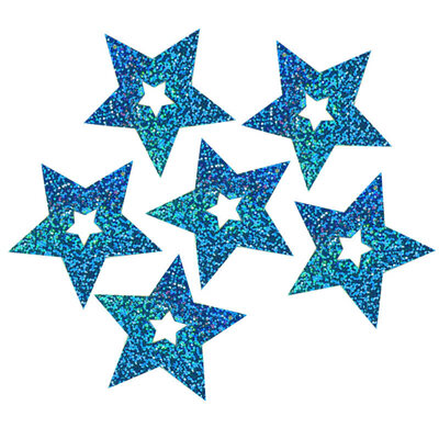 

100Pcs Ribbon Bling Shiny Stars Pendant Wedding Balloon Decor Party Supplies