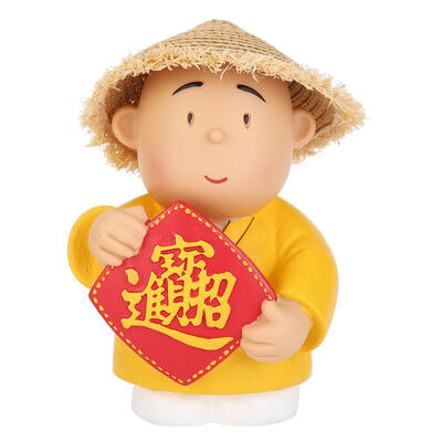 

Cute Straw Hat Small Monk Vinyl Piggy Bank Saving Money Box Children Gifts
