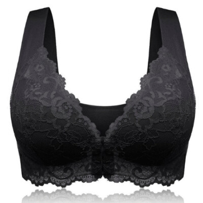 

〖Follure〗Womens Adjustable Sports Front Closure Extra-Elastic Breathable Lace Trim Bra