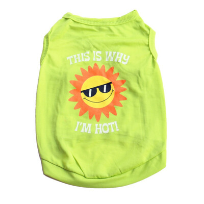 

Spring Summer Dog Vest Sun Print Cute Pet Vest Clothes T-shirt Colorful Dogs Goods For Pets Blouses Costumes Puppy Shirts