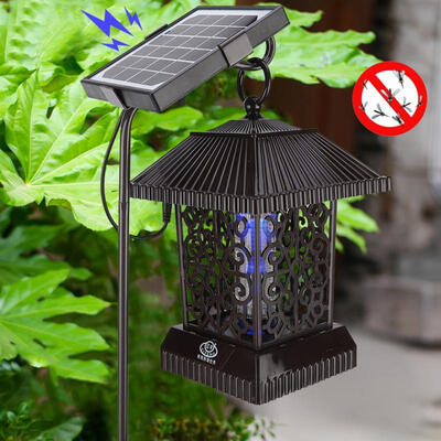 

Greensen Solar Powered Outdoor Fly Insect Mosquito Zapper Killer LED Light Trap Pest Control Lamp