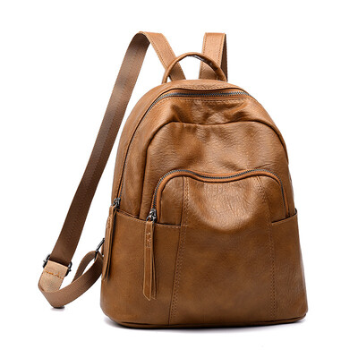 

2018 new wave Korean fashion wild womens backpack casual 2017pu soft leather personality small fresh backpack