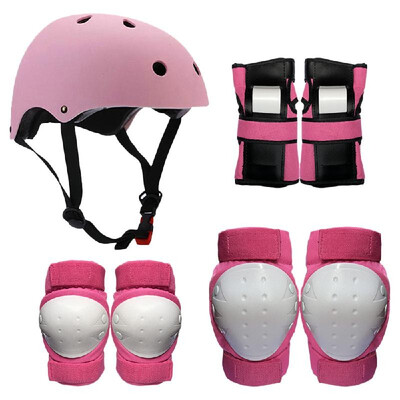 

Protective Gear Set 7 in 1 Knee Elbow Pads Wrist Guards Helmet Multi Sports Safety Protection Pads for Kids Teenagers Scooter Skat