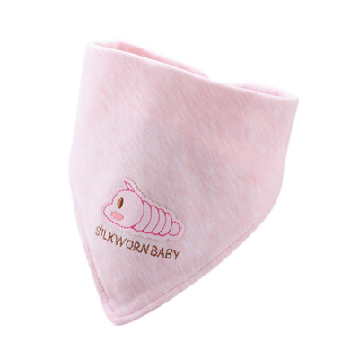 

44531cm Baby Saliva Towel Newborn Cotton Double-Layer Buckle Triangle Scarf Children Stereo Embroidery Cartoon Bib