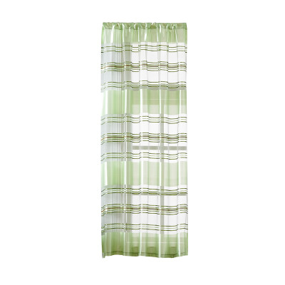 

Horizontal Stripe Sheer Curtain Window Screening Window Rod Pocket Curtain Panel for Living Room Bedroom Dining Room 39"X51" 1 Pan