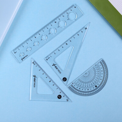 

Toponeto Clear Plastic Straight Ruler Plastic Measuring Tool for Student School Office