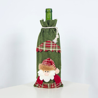 

Siaonvr Christmas Decorations Burlap Christmas Wine Bottle Wine Bag Christmas Dress Up