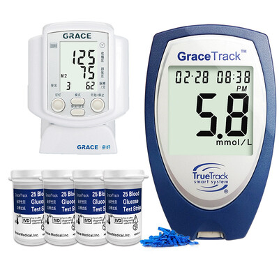

Will be good GRACE Excellent measurement of imported blood glucose meter Diabetes blood glucose meter Household type pregnant women Blood glucose detector with blood collection pen 100 test strips to send 100 blood collection needle