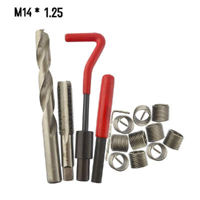 

15Pcs Metric Thread Repair Insert Kit M5 M6 M8 M10 M12 M14 Helicoil Car Pro Coil Tool M14 15