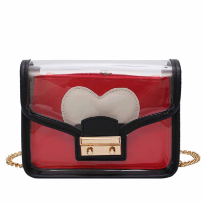 

Tailored Women 2019 New Messenger Bag Transparent Jelly Bag Fashion Chain Shoulder Bag