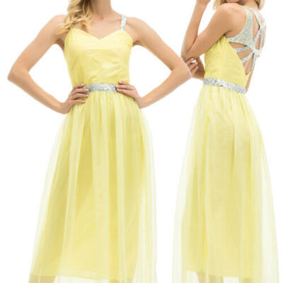 

US Women Long Chiffon Evening Formal Party Ball Gown Prom Bridesmaid Maxi Dress