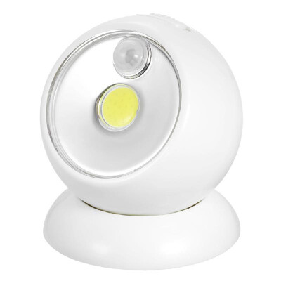 

Pack of 1 360° Rotation COB Magnetic Motion Senor Work Light Portable Battery Operated Night Lamp with Double-Sided Adhesive Pad f