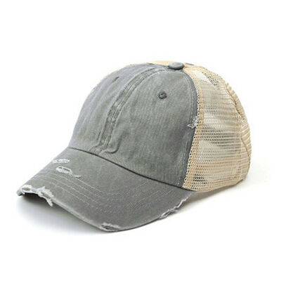 

Ponytail Baseball Cap Messy High Buns Mesh Trucker Visor Summer Beach Hat Womens