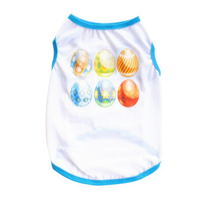 

Puppy Dog Clothes Easter Rabbit Egg Shirt Spring Summer Clothes For Dogs Cartoon Vest Tank Top T Shirts
