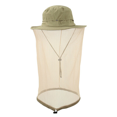 

Mosquito Head Face Net Hat Hidden Mesh Protection Bug Bee Hiking Fishing Outdoor