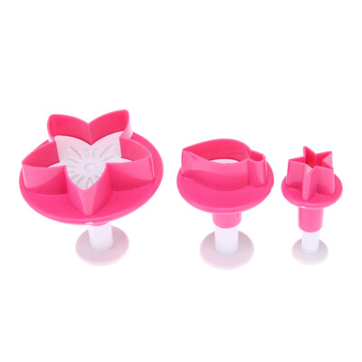 

3pcs Flower Leaf Pentagram Shape Fondant Cake Mold DIY Mold Cutter Decor