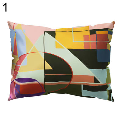 

Color Block Cross Wave Throw Pillow Case Cushion Cover Sofa Bed Car Office Decor