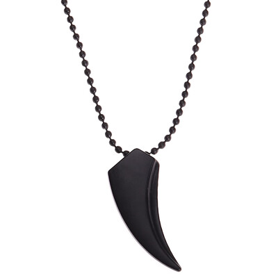 

Fashion Brave Mens Necklace Stainless Steel Wolf Tooth Necklace Animal Pendant Necklaces Jewelry Gift Wholesale