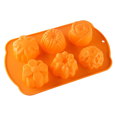 

6 Cavities 3D Silicone DIY Fondant Cake Chocolate Decorating Mold Baking Tool