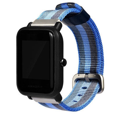 

TAMISTER 20mm Knitted Canvas Wrist Watch Band Strap for Amazfit Youth Ed
