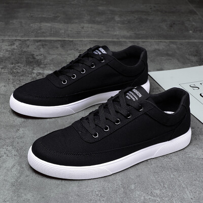 

Autumn youth cloth shoes mens casual flat shoes Korean version of the trend of wild tide shoes simple small black shoes mens shoes