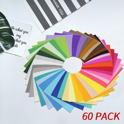 

Gobestart Assorted Color Pack DIY Craft Squares Nonwoven 60pcs 6x6 inches 15cmx15cm