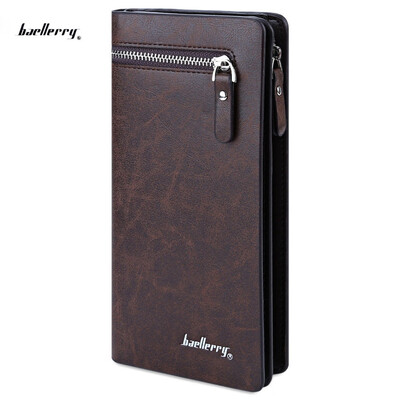

Baellerry Solid Color Men Cell Phone Money Photo Card Clutch Wallet