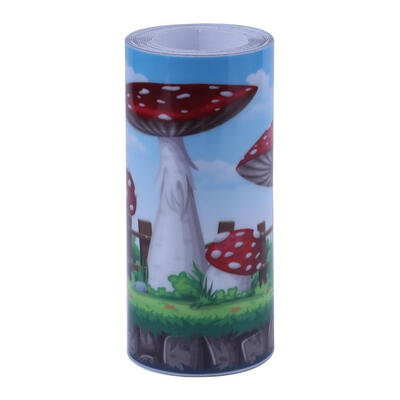 

Corridor Kindergarten Bedroom Tiles Stickers Mushrooms Waist Line Sticker