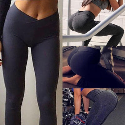 

Women Yoga Fitness Leggings Running Gym Stretch Sports High Waist Pants Trousers