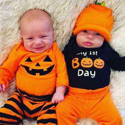 

UK Newborn Toddler Baby Boy Outfits Clothes Tops Romper Pants Halloween Costumes