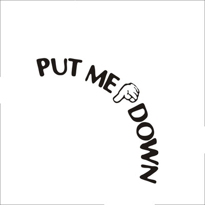 

Stylish Put Me Down Gesture Hand Decal Bathroom Toilet Seat Waterproof Adhesive Sticker Sign