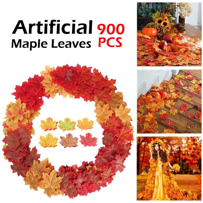 

Artificial Silk Maple Leaves Fake Fall Leaf Artificial Maple Leaves Simulation Decorative for Wedding Party Home Decor