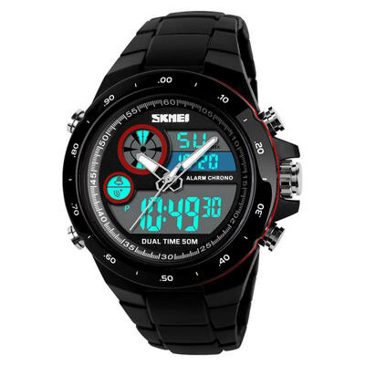 

SKMEI Waterproof Round Dial Sports Digital Wristwatch Student Watch With Luminous Effect Dual Time Display