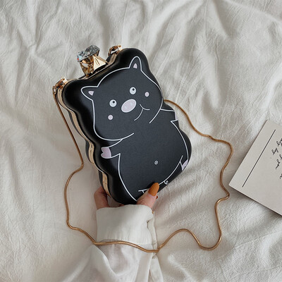 

Summer cartoon bag ins chain clip girl bag new 2019 network celebrity cute single shoulder bag oblique satchel